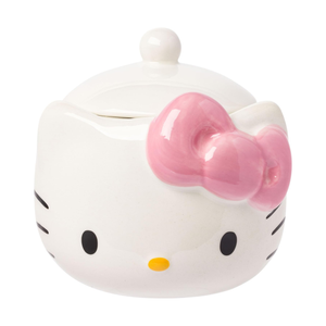 Hello Kitty Pink Bow Ceramic Storage Jar Home Goods Silver Buffalo   