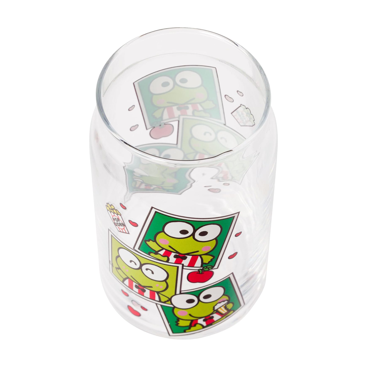 Keroppi Snacks Bamboo Lidded Glass Tumbler Home Goods Silver Buffalo   