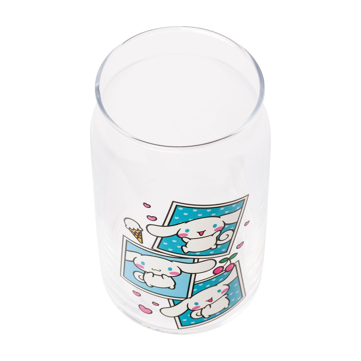 Cinnamoroll Snacks Bamboo Lidded Glass Tumbler Home Goods Silver Buffalo   