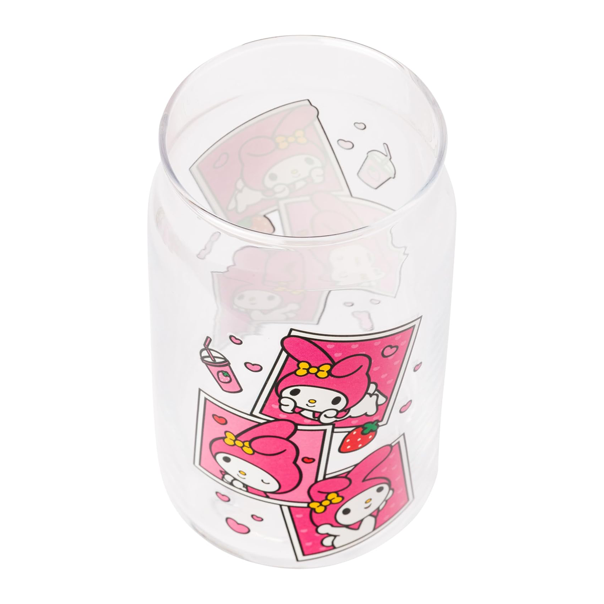 My Melody Snacks Bamboo Lidded Glass Tumbler Home Goods Silver Buffalo   