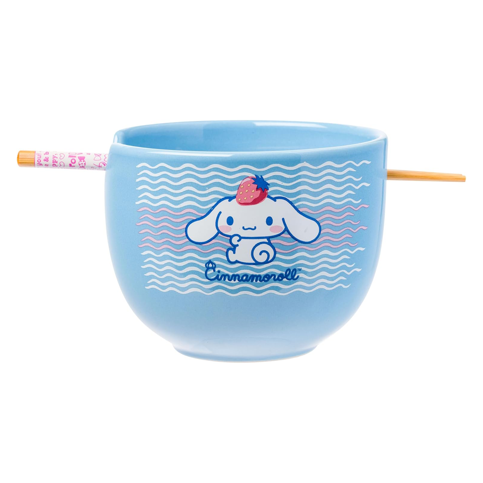 Cinnamoroll Ceramic Ramen Bowl and Chopstick Set (Strawberry Pose) Home Goods Silver Buffalo   