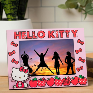 Hello Kitty Apples and Bows Photo Frame Home Goods Silver Buffalo   