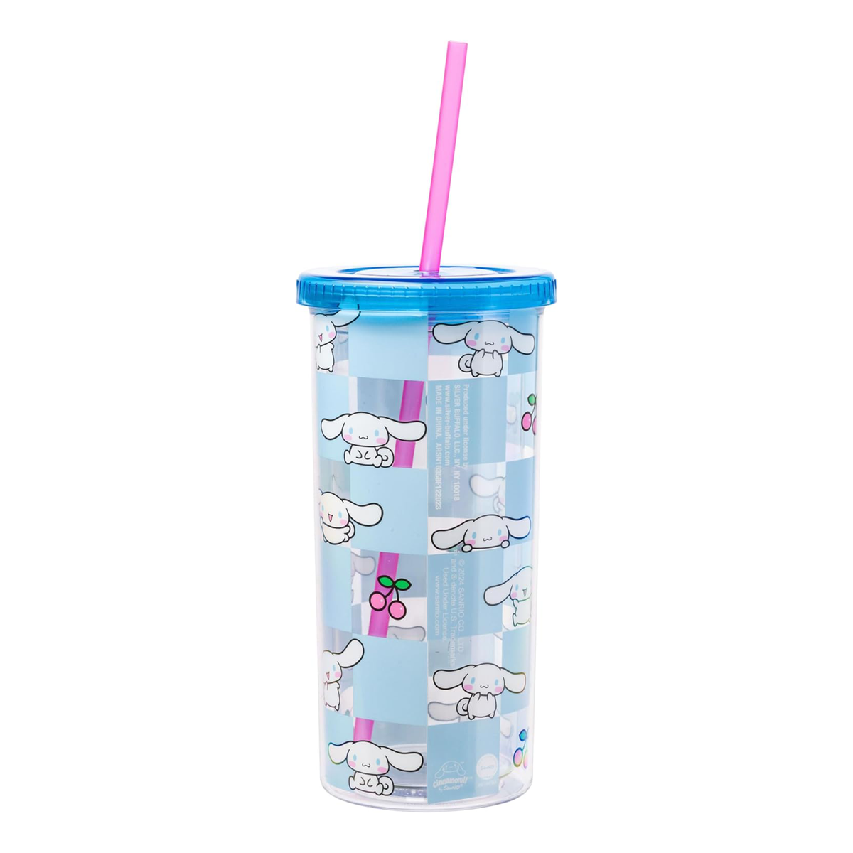 Cinnamoroll 20oz Cherry Travel Tumbler Home Goods Silver Buffalo   