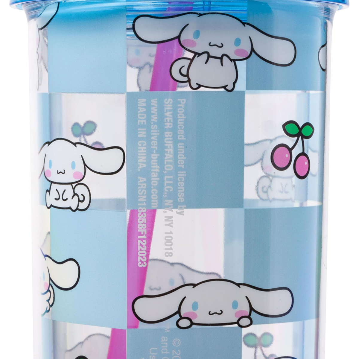 Cinnamoroll 20oz Cherry Travel Tumbler Home Goods Silver Buffalo   