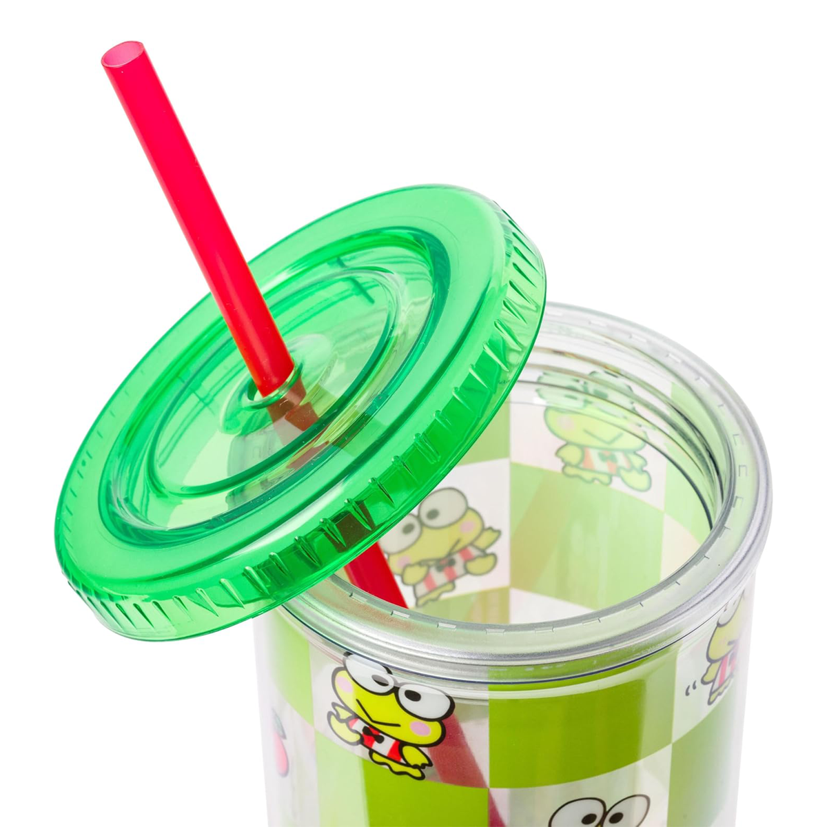 Keroppi 20oz Apples Travel Tumbler Home Goods Silver Buffalo   