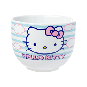 Hello Kitty Ceramic Ramen Bowl and Chopstick Set (Clouds) Home Goods Silver Buffalo   