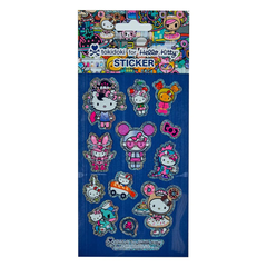 Hello Kitty x Tokidoki Embossed Sticker Sheet (Midnight Metropolis)