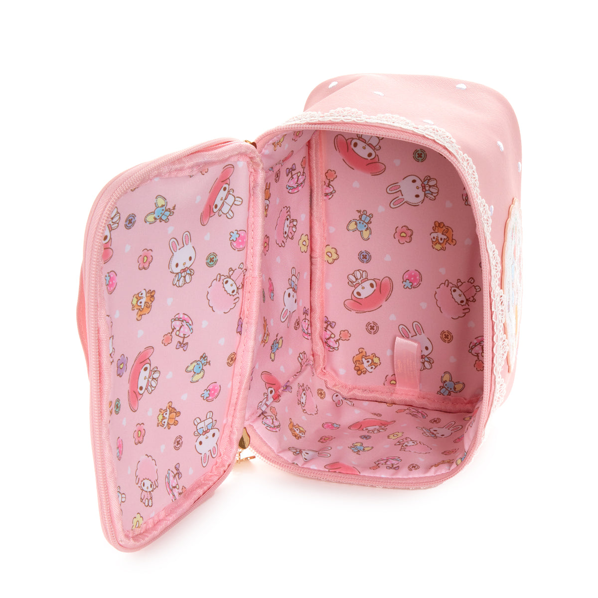 Sanrio hello kitty mesh cosmetic bag girl handbag storage bag