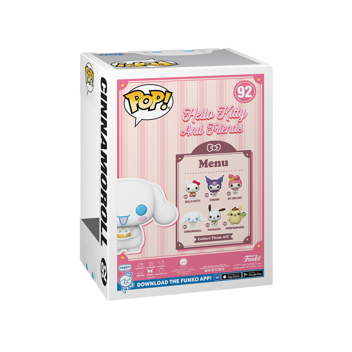 Cinnamoroll Funko Pop! (No. 92 Hello Kitty and Friends Series) Toys&amp;Games FUNKO   