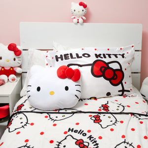Hello Kitty, Bedding, Hello Kitty Plush Blanket And Pillow Travel Set Of  3 New Sanrio