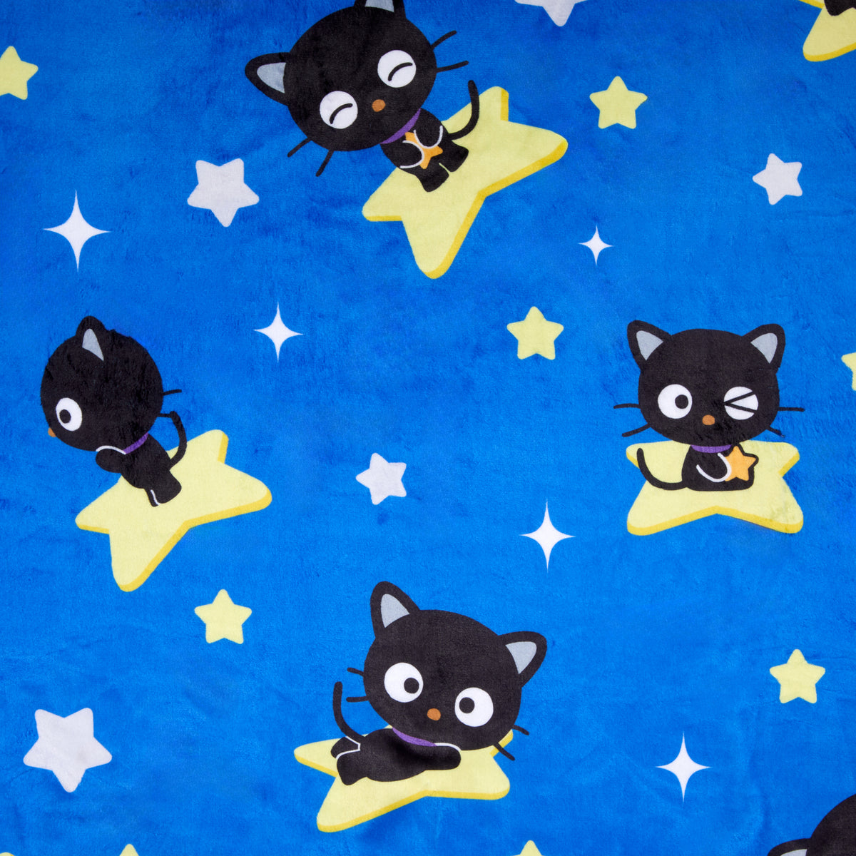 Chococat Starry Night Throw Blanket Home Goods Printful   