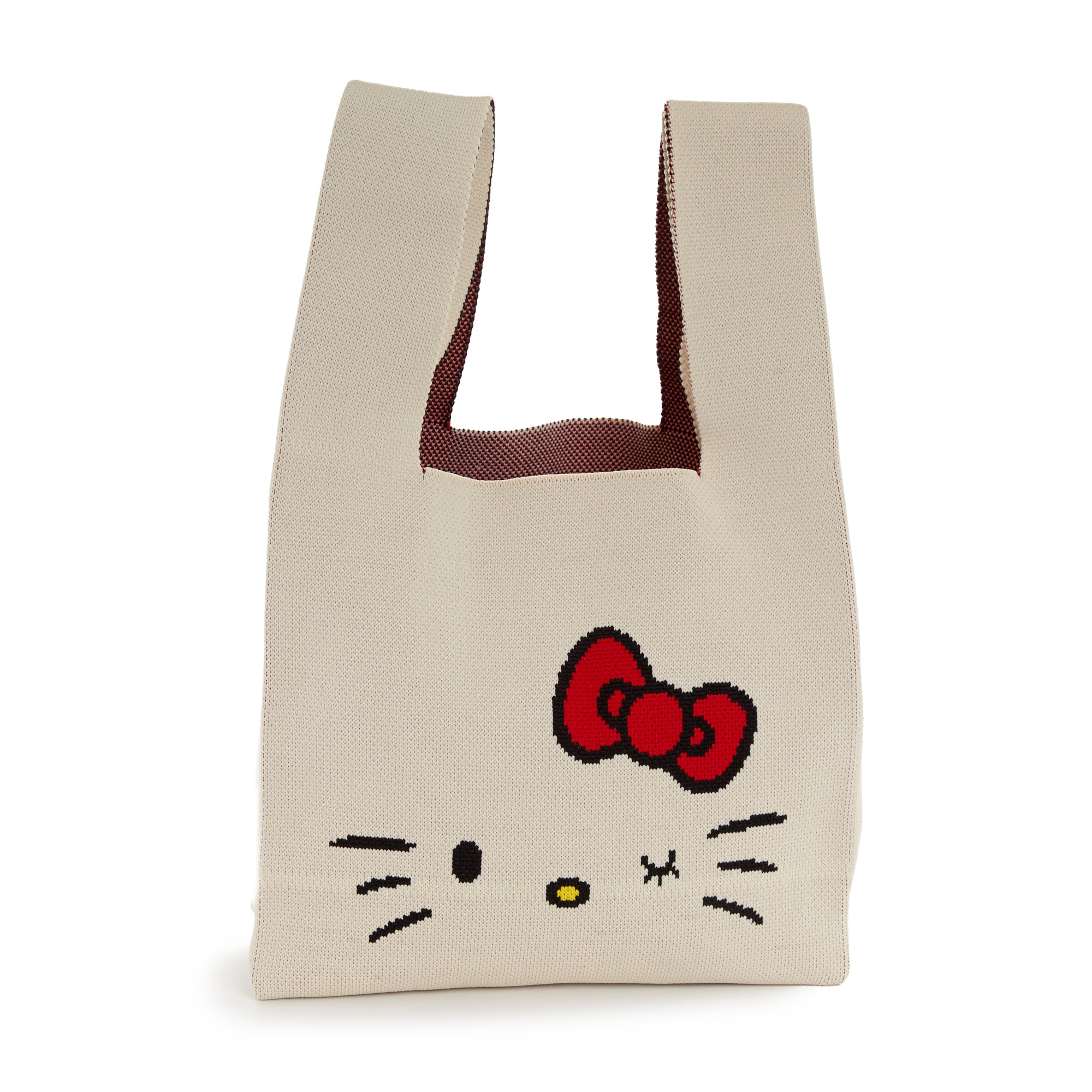 Hello Kitty Knit Shopper Bag (White) Bags NAKAJIMA CORPORATION   