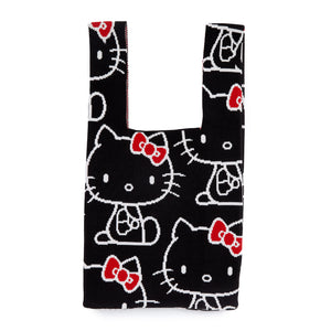 Hello Kitty Knit Shopper Bag (Black) Bags NAKAJIMA CORPORATION   