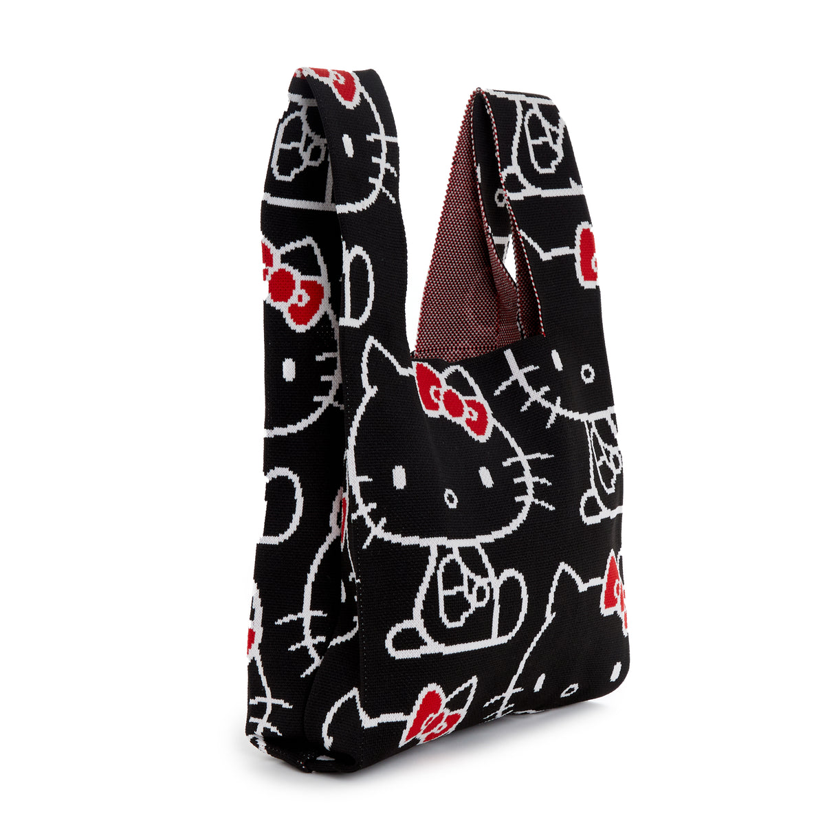 Hello Kitty Knit Shopper Bag (Black) Bags NAKAJIMA CORPORATION   