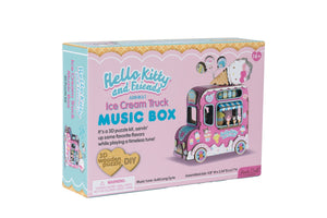 Hello Kitty and Friends Ice Cream Truck 3D Wooden Music Box Puzzle Toys&Games Hands Craft   