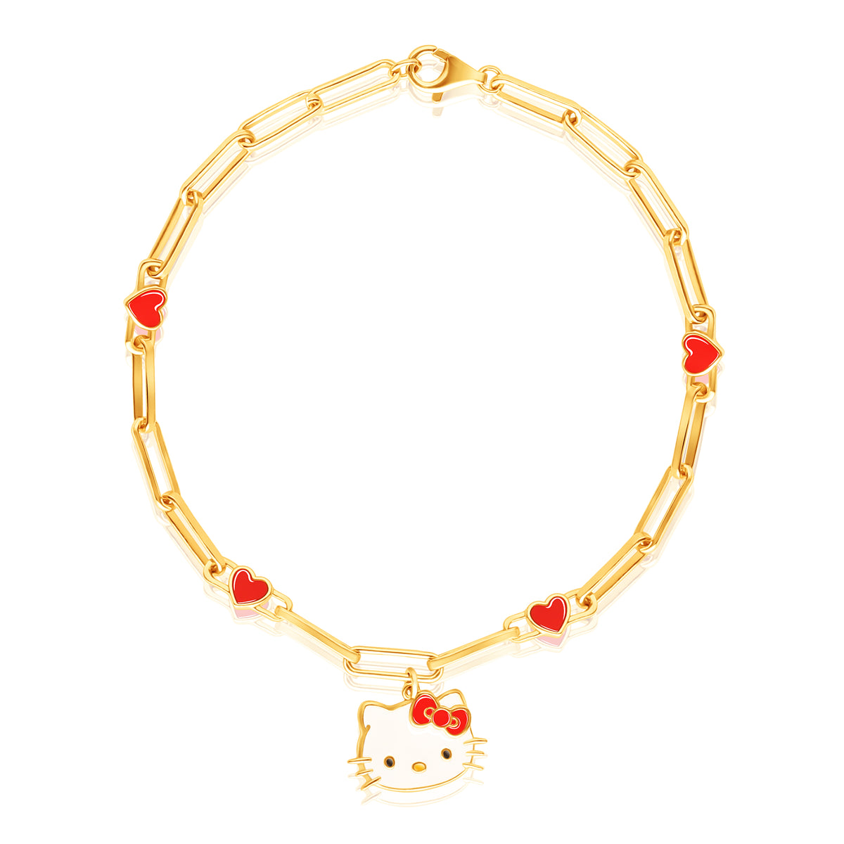 Sanrio CZ Inlaid Stainless Steel Hello Kitty Bangle Bracelet – ArtGalleryZen