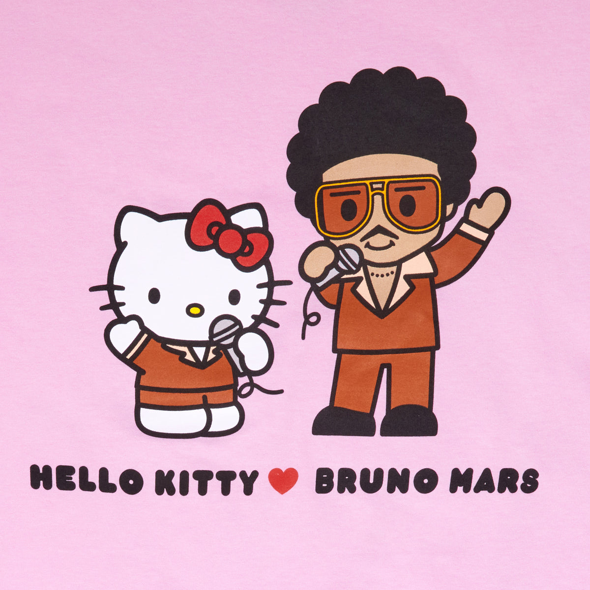 Hello Kitty x Bruno Mars Mic Wave Pink Tee Apparel Banbury Capital