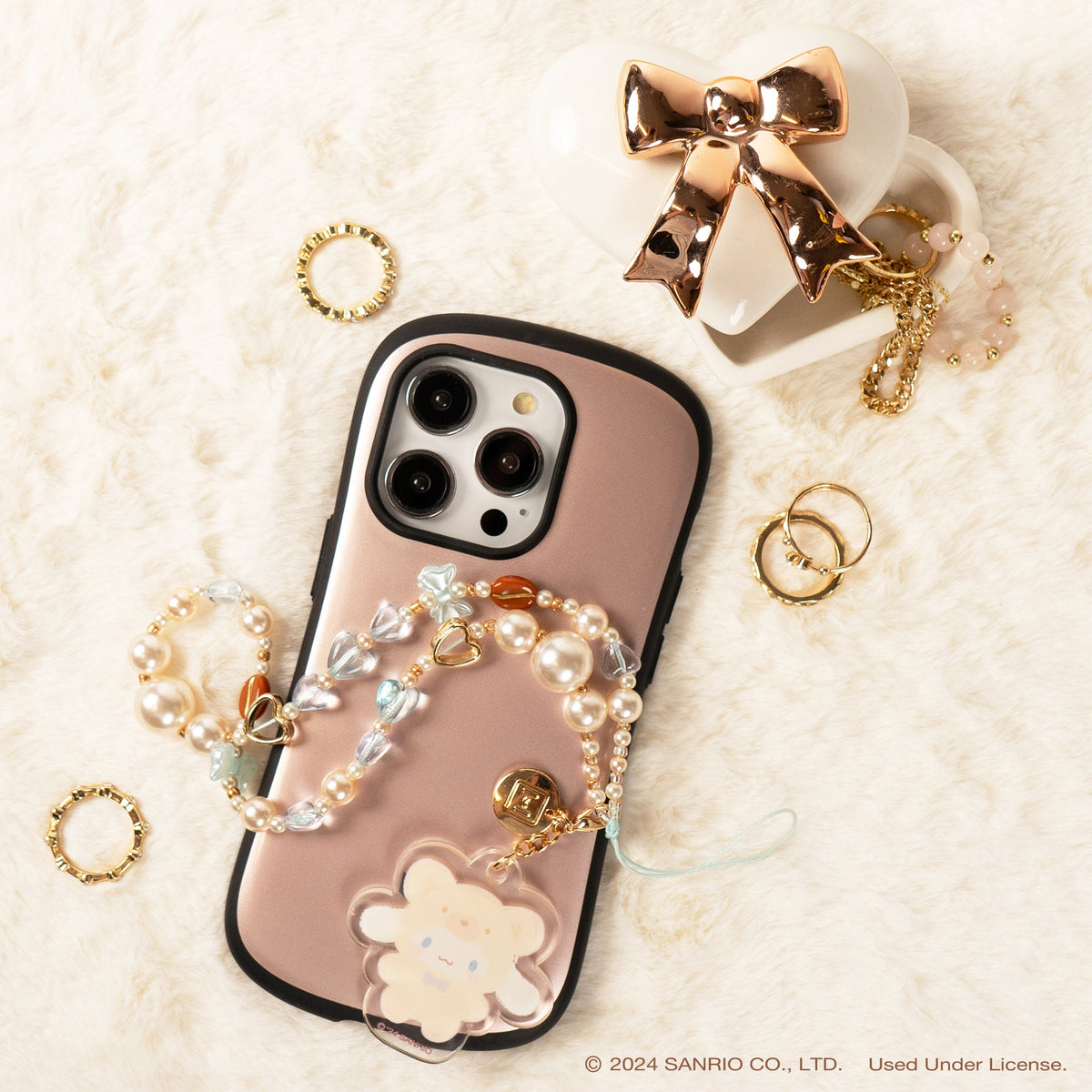 Cinnamoroll Latte Bear Beaded Charm Mobile Phone Wrist Strap Accessory Hamee.com - Hamee US   