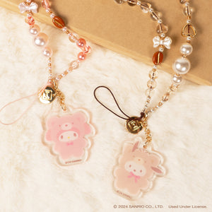 My Melody Latte Bear Beaded Charm Mobile Phone Wrist Strap Accessory Hamee.com - Hamee US   