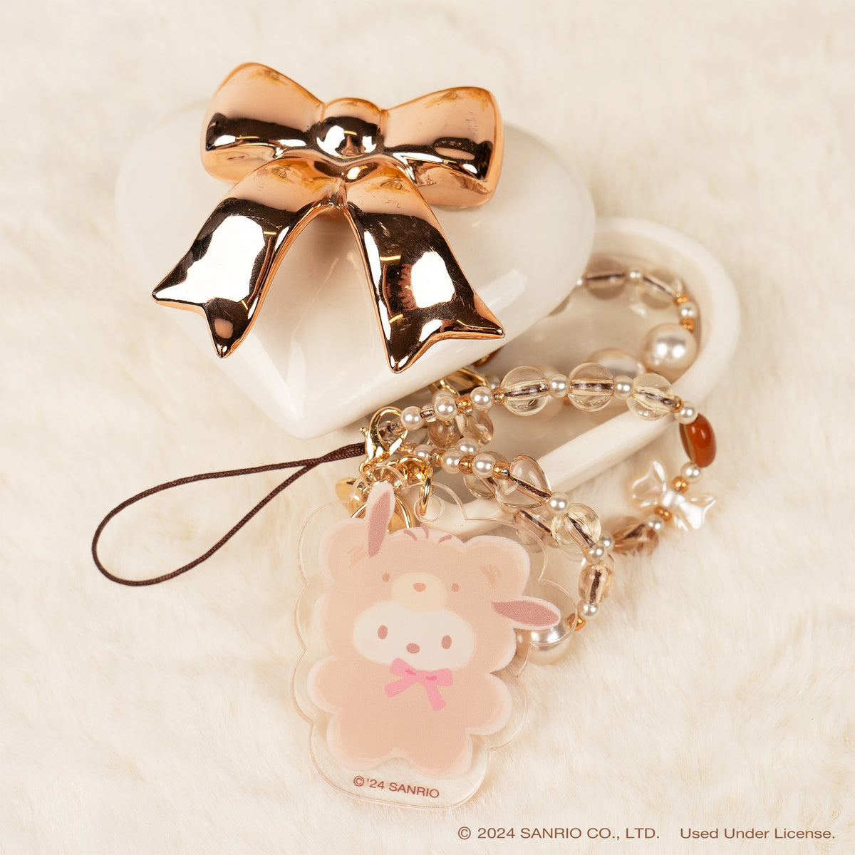 Pochacco Latte Bear Beaded Charm Mobile Phone Wrist Strap Accessory Hamee.com - Hamee US   