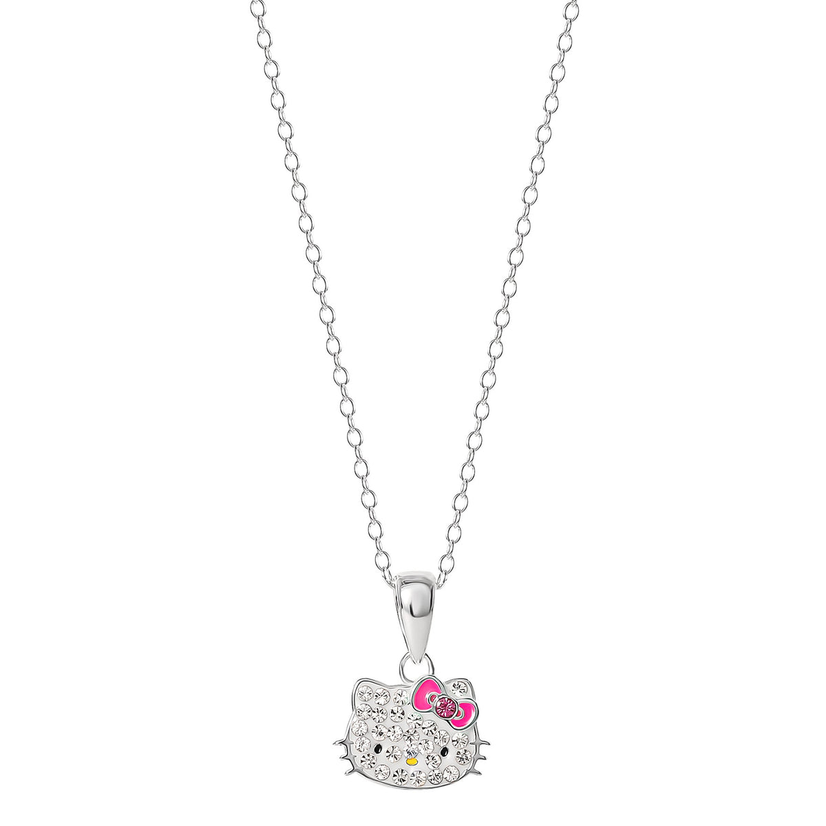Sanrio Characters Hello Kitty Necklace Silver (Yellow Gold Coating)