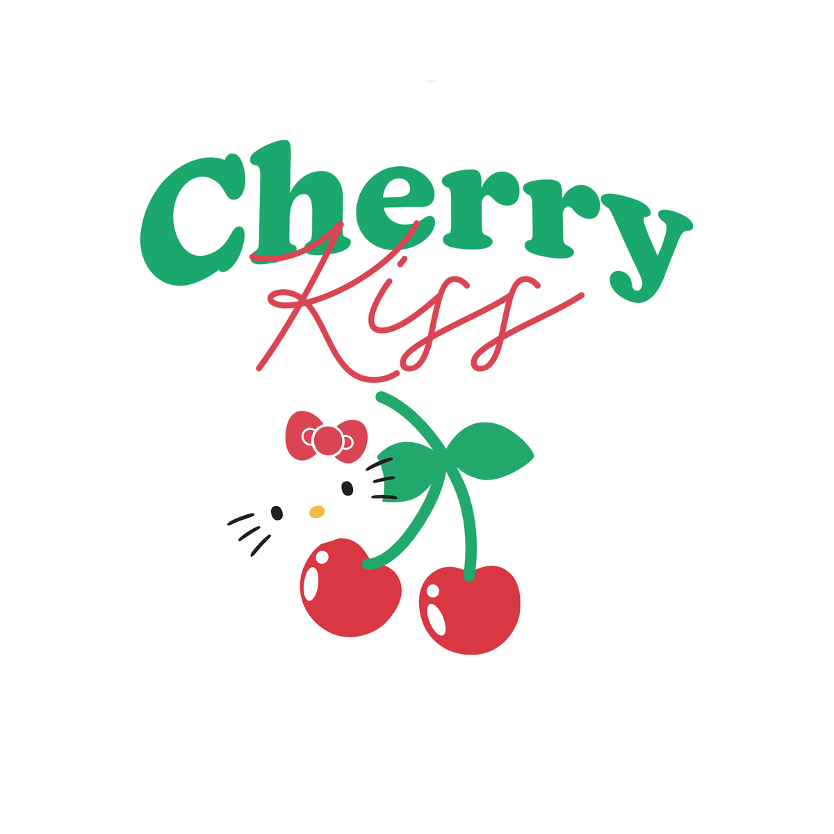 Hello Kitty Cherry Kiss Tee Apparel Printful   