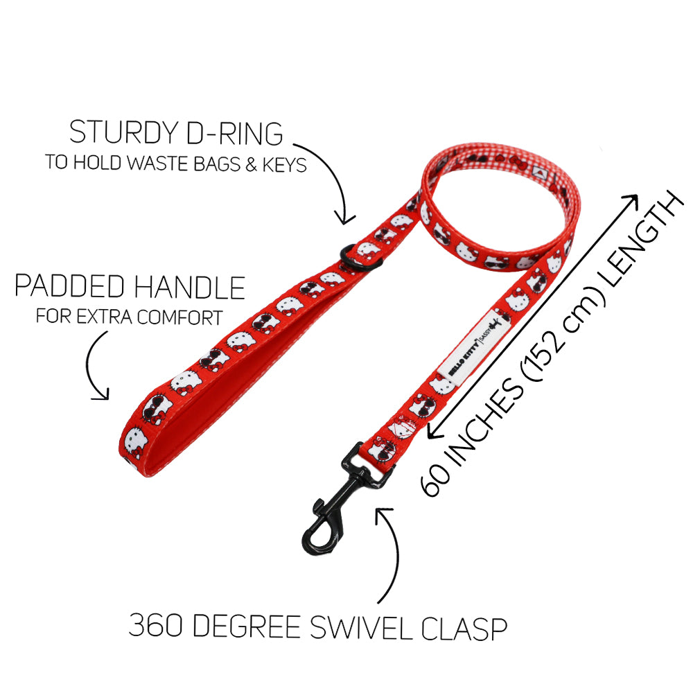 Hello Kitty x Sassy Woof Dog Leash (Classic Red) Home Goods SASSY WOOF