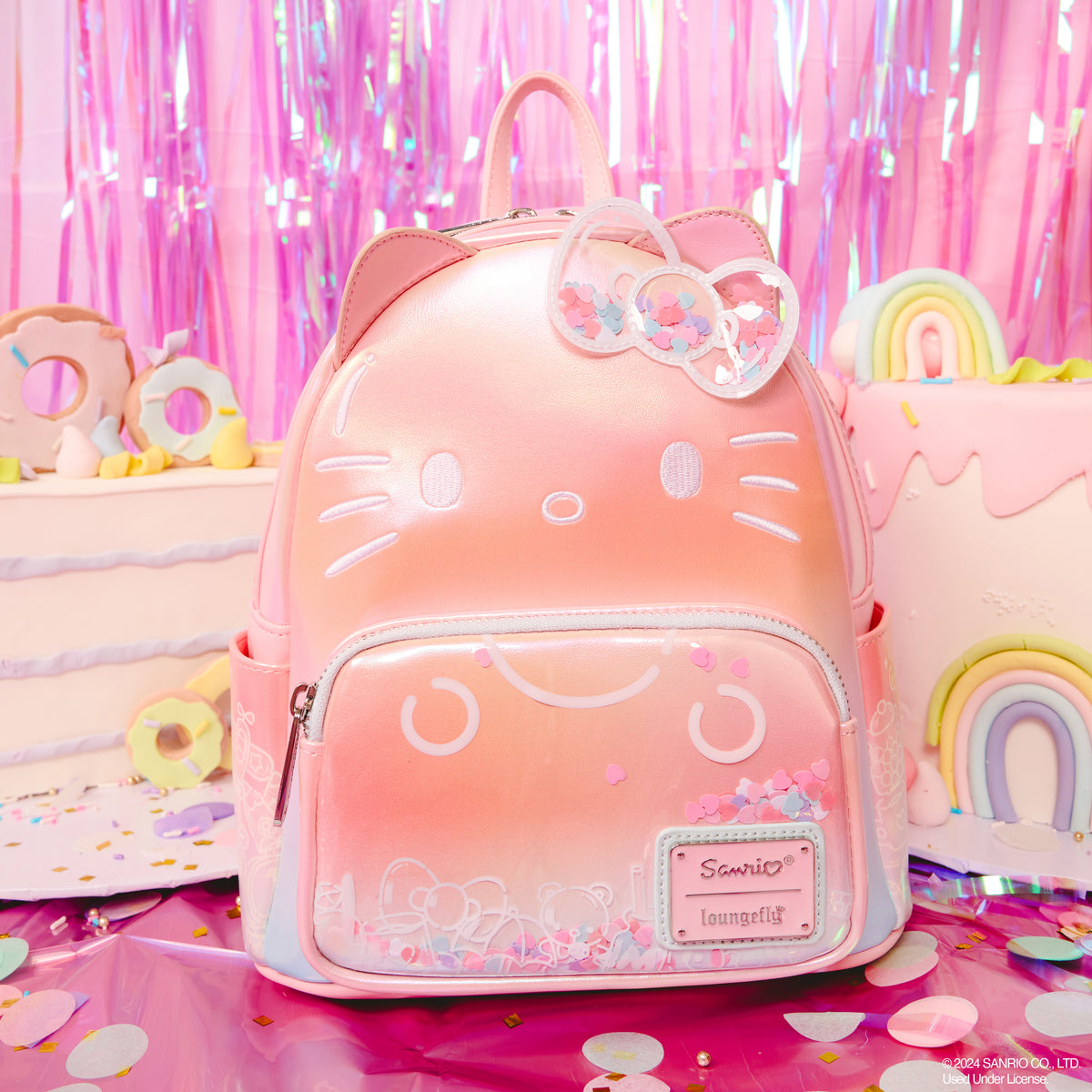 Hello Kitty x Loungefly 50th Anniv. Clear &amp; Cute Mini Backpack Bags Loungefly   