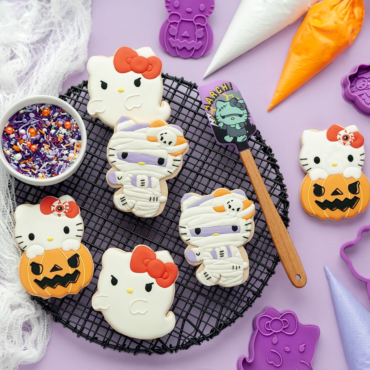 Hello Kitty Halloween Cookie Stamps (Set of 3) Home Goods Handstand Kitchen   