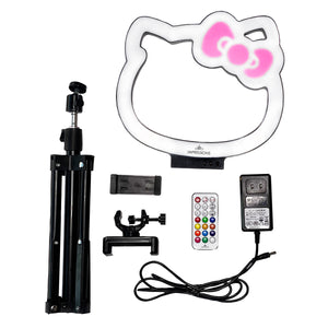 Hello Kitty® Supercute 10” RGB Desktop Ring Light with Tripod Makeup Lighting Impressions Vanity Co.   