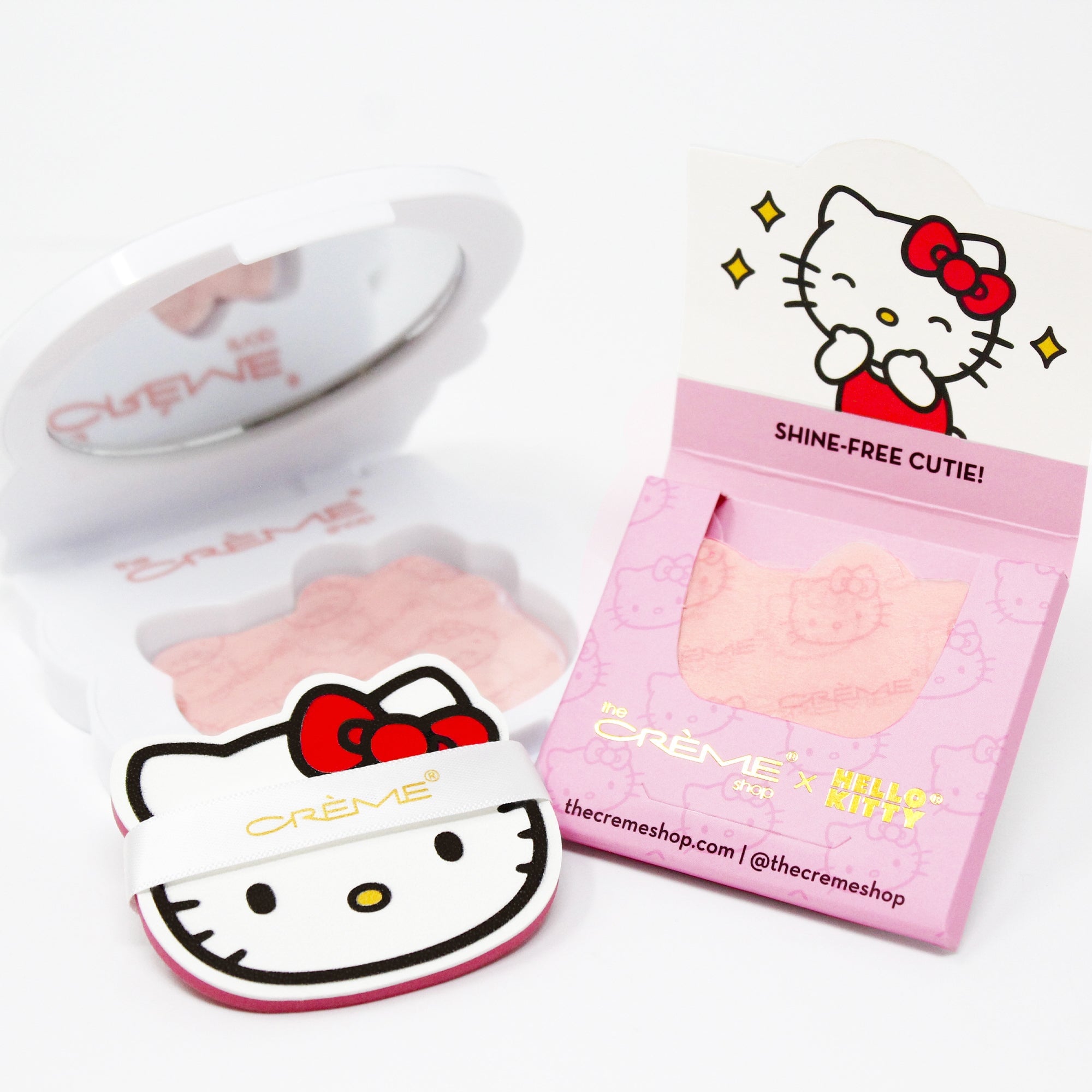 Hello Kitty x The Crème Shop Mattifying Blotting Paper + Mirrored Case Beauty The Crème Shop   