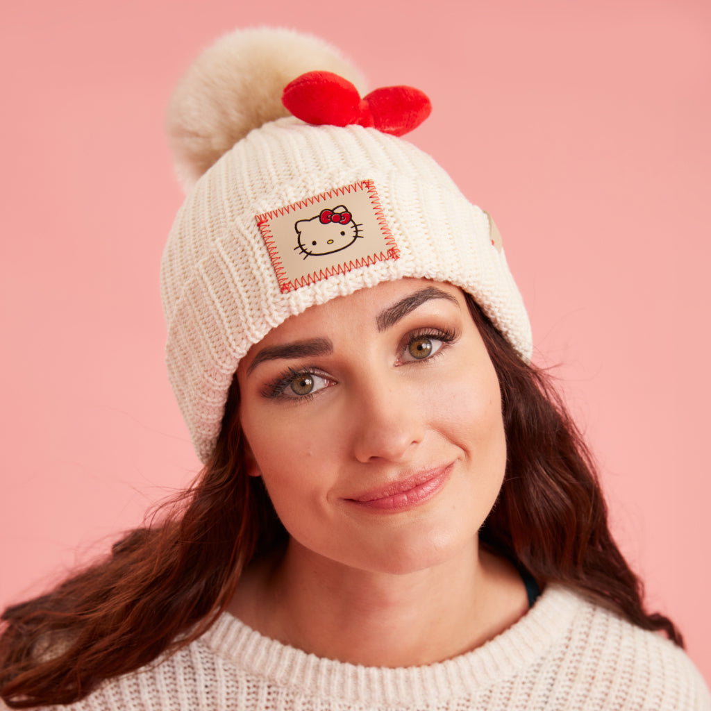 Hello Kitty x Love Your Melon Pom Beanie (Adult) Accessory Love Your Melon   