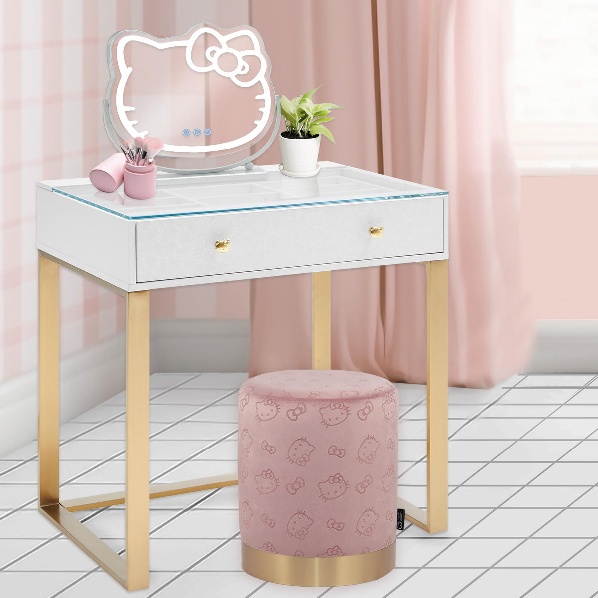 Hello Kitty x Impressions Vanity SlayStation Mini Vanity Table Home Goods Impressions Vanity Co.   