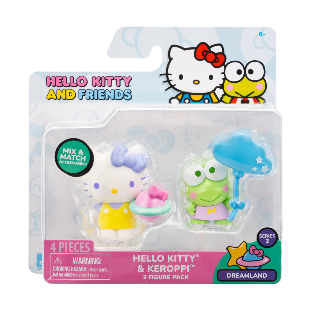 Hello Kitty and Friends 2-pc Figure Pack (Series 2: Dreamland) Toys&amp;Games License 2 Play Toys Multi SET 5 