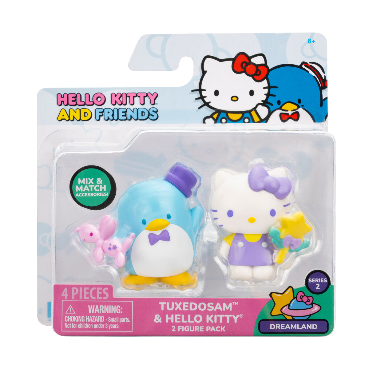 Hello Kitty and Friends 2-pc Figure Pack (Series 2: Dreamland) Toys&amp;Games License 2 Play Toys Multi SET 10 