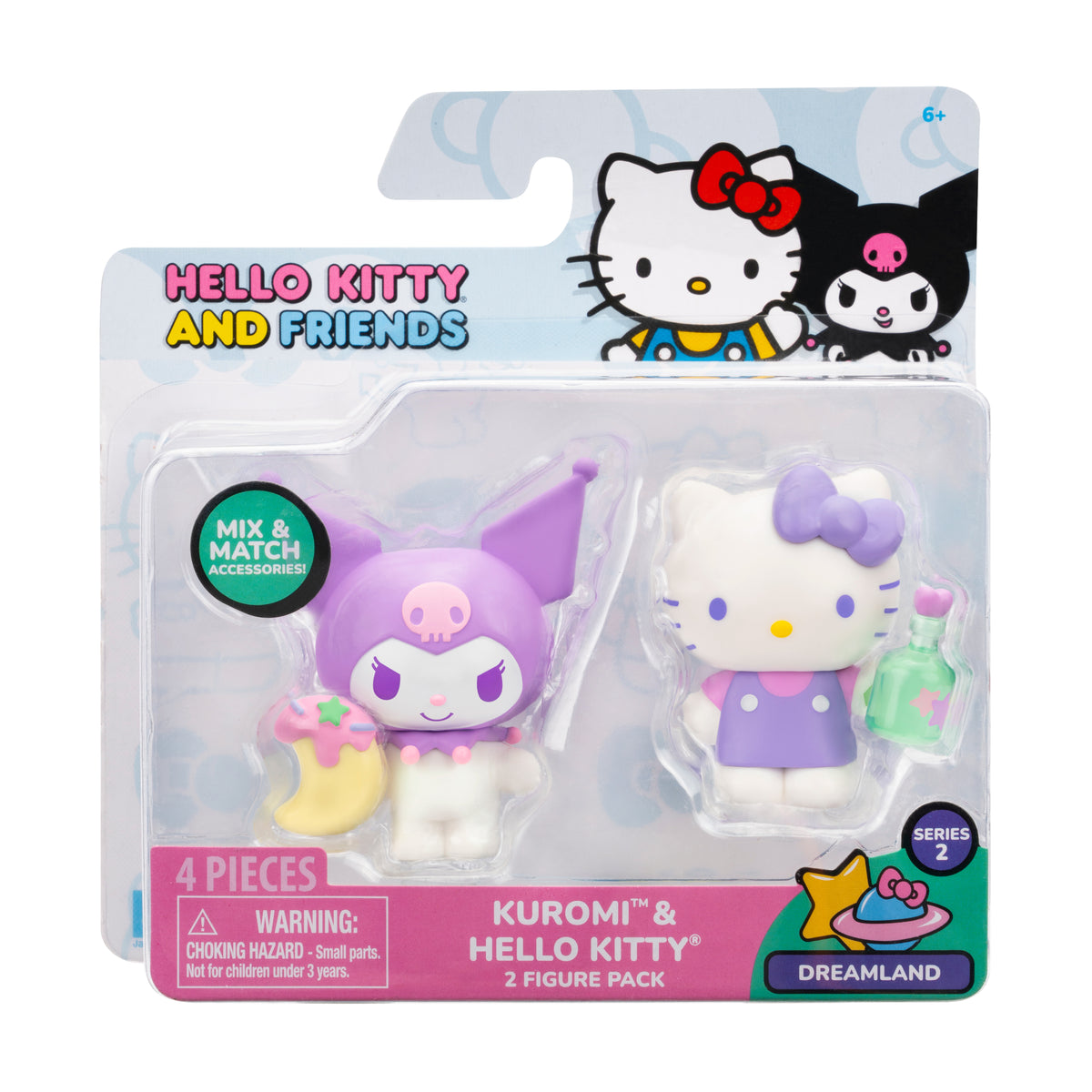 Hello Kitty and Friends 2-pc Figure Pack (Series 2: Dreamland) Toys&amp;Games License 2 Play Toys Multi SET 12 