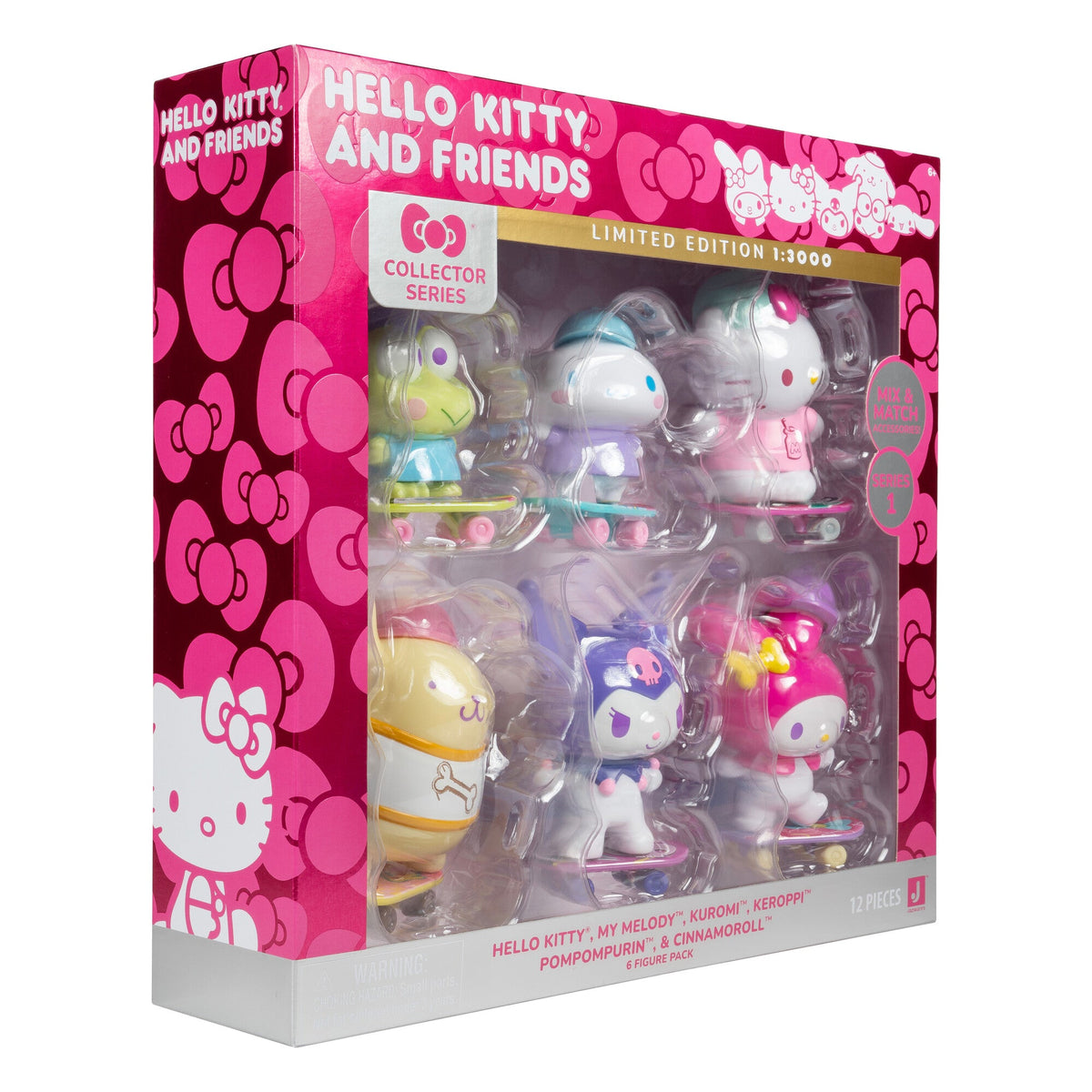 Hello Kitty and Friends 4&quot; Ultra-Premier 6-Pc Figure Set Toys&amp;Games Jazwares   