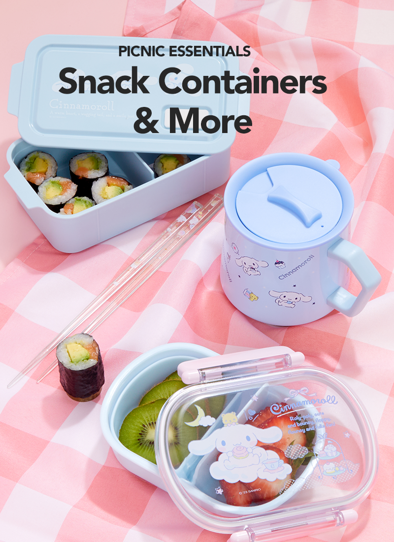 Image of Cinnamoroll Snack and Bento Conatiners.