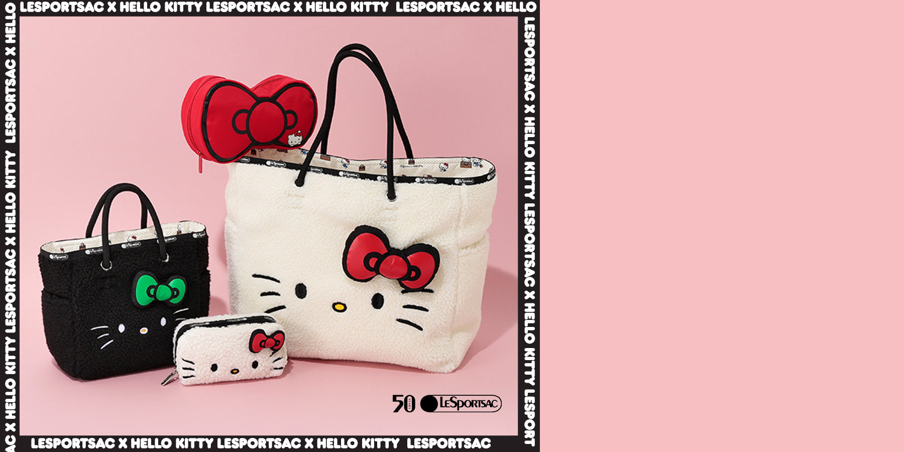 Image of Hello Kitty x LeSportsac 50th Anniversary Collection. 