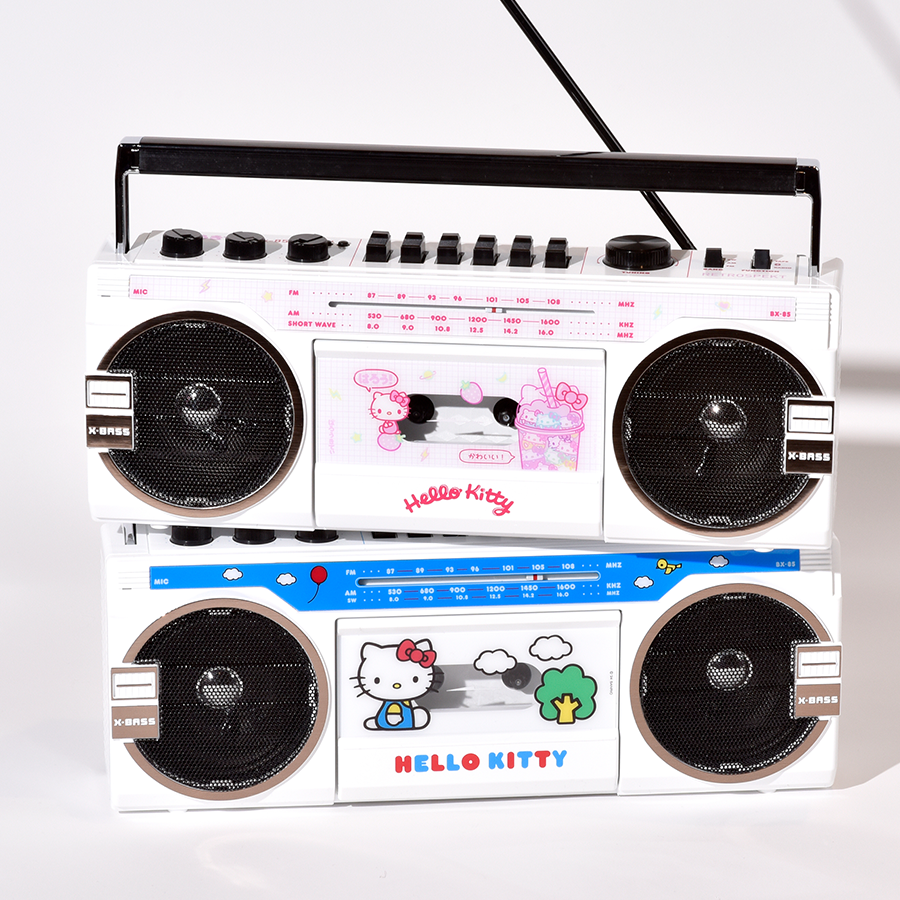 Image of Hello Kitty x Retrospekt Boomboxes.