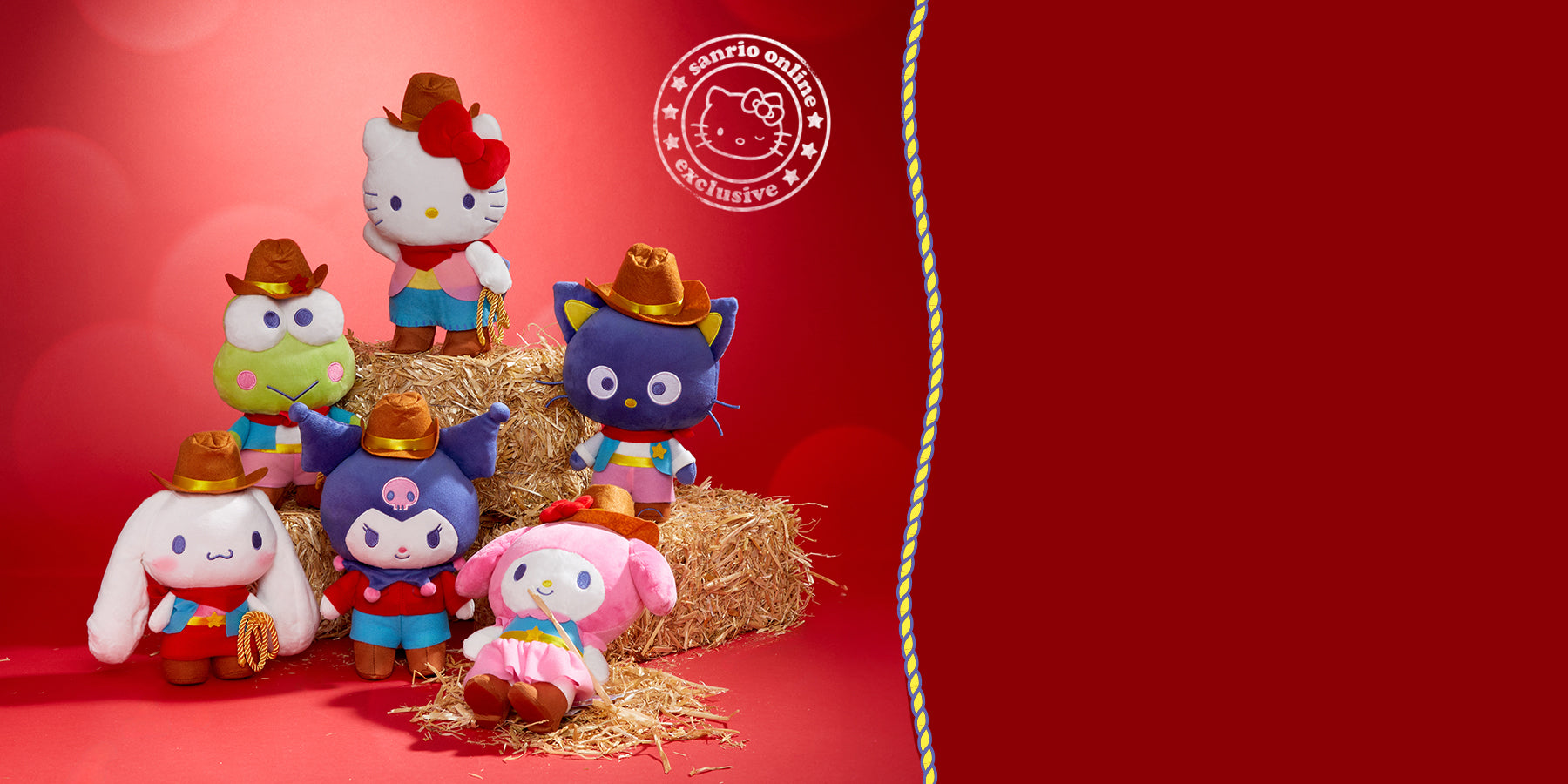 Image of Hello Kitty and Friends Western Plush Collection. 