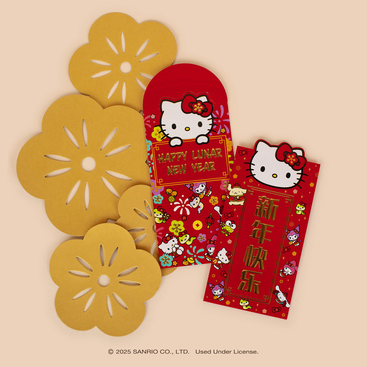 Hello Kitty and Friends x Studio Oh! 10-pc LNY Envelope Pack (Year of the Snake) Stationery Orange Circle