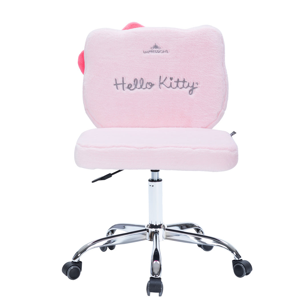 Hello Kitty x Impressions Vanity Teddy Fur Swivel Chair Home Goods Impressions Vanity Co.   