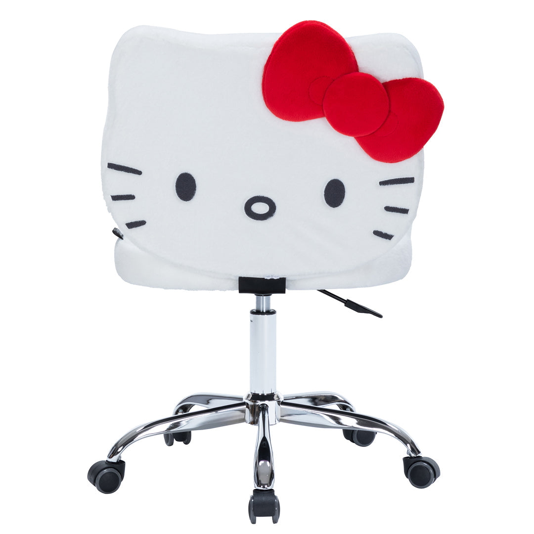 Hello Kitty x Impressions Vanity Teddy Fur Swivel Chair Home Goods Impressions Vanity Co. White  