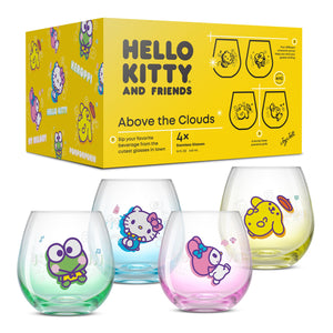 Hello Kitty and Friends Above the Clouds Stemless Glasses (Set of 4) Home Goods JoyJolt   