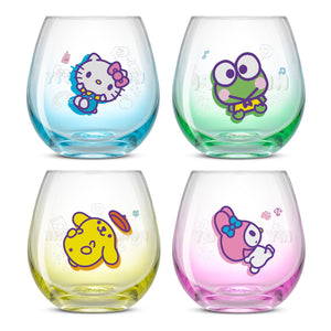 Hello Kitty and Friends Above the Clouds Stemless Glasses (Set of 4) Home Goods JoyJolt   