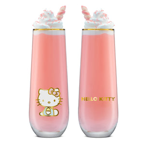 Hello Kitty Stay Gold Stemless Flutes (Set of 4) Home Goods JoyJolt   