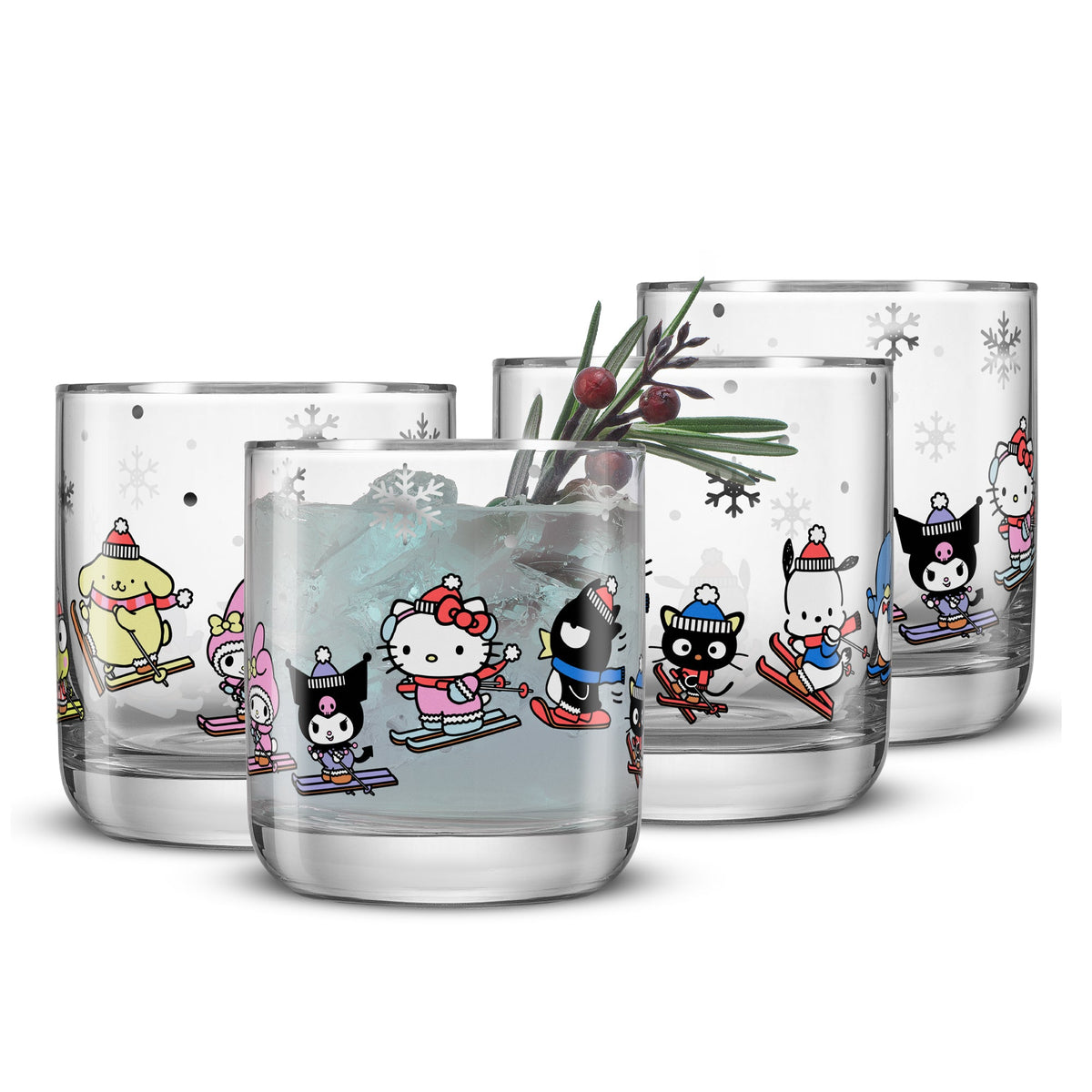 Hello Kitty® and Friends Winter Wonderland Short Glasses JoyJolt