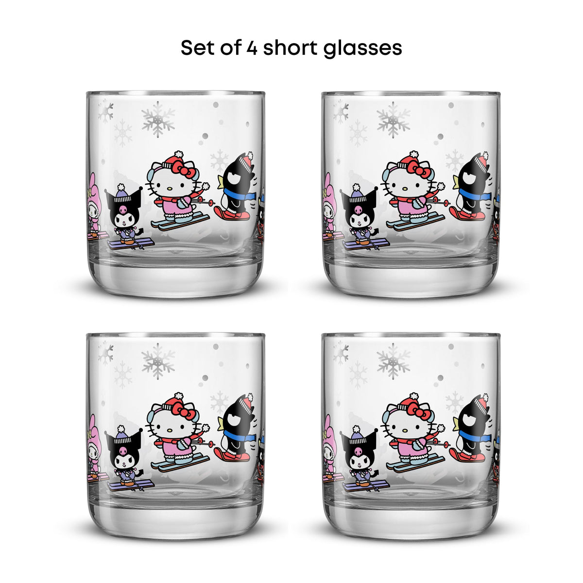 Hello Kitty® and Friends Winter Wonderland Short Glasses JoyJolt