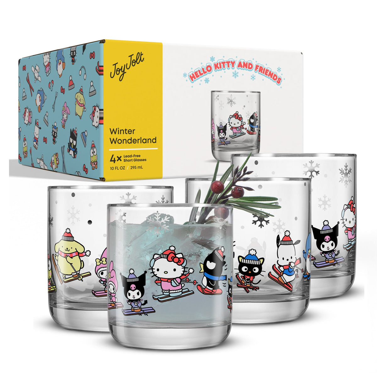 Hello Kitty® and Friends Winter Wonderland Short Glasses JoyJolt